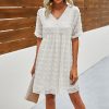 Mini Slim Chiffon Elegant V-Neck Dress - Image 4