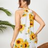 Plus Size Halter Button Keyhole Design Cami - Image 4