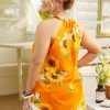 Plus Size Halter Button Keyhole Design Cami - Image 7