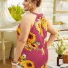 Plus Size Halter Button Keyhole Design Cami - Image 9