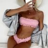 Teal Ruffles Strapless Sexy Swimming Suits - Image 3