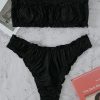 Teal Ruffles Strapless Sexy Swimming Suits - Image 5