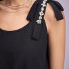 Diamond Chain Bowknot Strap U-neck Tank Top - Image 3