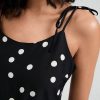 Dot Print Open Back Adjustable Tie Shoulder Strap Dress - Image 4