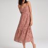 Flower Jacquard Open Back Criss-cross Spaghetti Strap Dress - Image 2