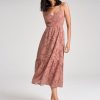 Flower Jacquard Open Back Criss-cross Spaghetti Strap Dress - Image 4