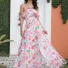 Lace Up Printed Polyester Beach Dress