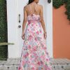 Lace Up Printed Polyester Beach Dress - Image 2