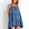 Sexy Straps Neck Layered Tunic Dress
