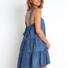 Sexy Straps Neck Layered Tunic Dress - Image 2