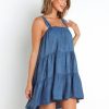 Sexy Straps Neck Layered Tunic Dress - Image 4