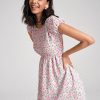 Shirred Criss-cross Open Back Tie Floral Print Pocket Dress - Image 2