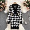 Fashion Elastic Slim Pencil Sweater  Dress