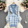 Fashion Elastic Slim Pencil Sweater  Dress - Image 4