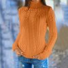Pullover High-Neck Knitted Fashion Sweater - Image 2