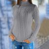 Pullover High-Neck Knitted Fashion Sweater - Image 5