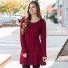 Elegant Long-Sleeved Round Neck Solid Color Knitted Dress - Image 9