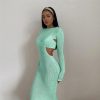 Solid Color Camisole And Long Sleeve Dress Two Piece Set - Image 2