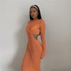 Solid Color Camisole And Long Sleeve Dress Two Piece Set - Image 6
