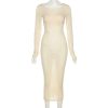 Solid Color Camisole And Long Sleeve Dress Two Piece Set - Image 9