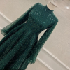 Elegant A-Line High Neck Long Sleeves Evening Party Dress - Image 12