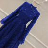 Elegant A-Line High Neck Long Sleeves Evening Party Dress - Image 13