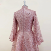 Elegant A-Line High Neck Long Sleeves Evening Party Dress - Image 9