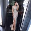 Elegant Diamond Beads V-Neck Evening Party Dress - Image 2