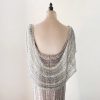 Elegant Diamond Beads V-Neck Evening Party Dress - Image 8