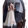 Elegant Long Sleeves A-Line Beaded Wedding Dress - Image 3