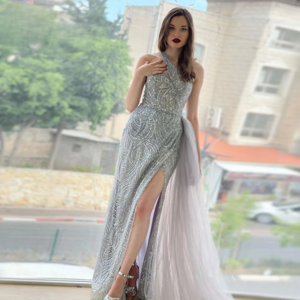 Elegant One Shoulder Elegant Mermaid Evening Party Dress - Image 6