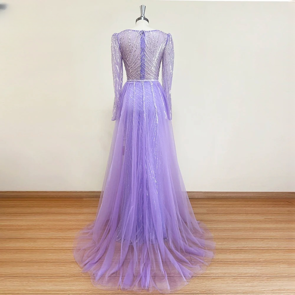 Elegant With Detachable Mermaid Bead Evening Dress - Image 7