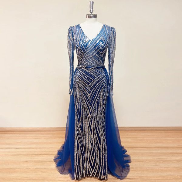 Elegant With Detachable Mermaid Bead Evening Dress