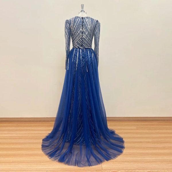 Elegant With Detachable Mermaid Bead Evening Dress - Image 3