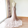 Luxury Beads Spaghetti Strap V Neck Mermaid Formal Evening Prom Wedding Party Gowns - Image 5