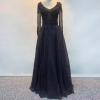 Luxury Full Lace Crystal Wedding Party Maxi Dresses - Image 5