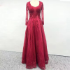 Luxury Full Lace Crystal Wedding Party Maxi Dresses - Image 6
