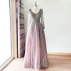 Luxury Full Lace Crystal Wedding Party Maxi Dresses - Image 11