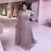 Luxury Full Lace Crystal Wedding Party Maxi Dresses - Image 9