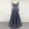 Luxury Full Lace Crystal Wedding Party Maxi Dresses - Image 7