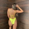 Halter Brazilian Bikini Set Pleated Swimwear Beach Wear Bathing Suit - Image 11