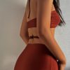 High Waist Bikini Set Drawstring Halter Swimwear Push Up Swimsuit Bandage Bathing Suit - Image 3