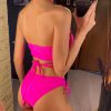 Trendy Around Bandage Halter Hollow Out Bathing Suit - Image 5