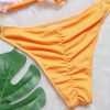 Trendy Solid Bandage Luxury Rhinestone Push Up Bikini Set - Image 14