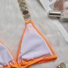 Trendy Solid Bandage Luxury Rhinestone Push Up Bikini Set - Image 16