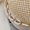 Chain Woven Bucket Bag Crossbody Bags for Women Casual Handbags for Women Messenger Bag Beach Bags Straw Basket Ladies Straw Bag - Image 3