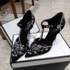 Diamond T-Strap Pointy High Heels Women's Pumps Bling Bling Rhinestone Encrusted Suede Shoe Female Banquet Cover Heel Sandals - Image 2