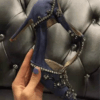 Diamond T-Strap Pointy High Heels Women's Pumps Bling Bling Rhinestone Encrusted Suede Shoe Female Banquet Cover Heel Sandals - Image 4