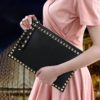 Fashion Women Clutch Handbag PU Leather Clutch Bag Rivets Brand Design Retro Lady Envelop Bag 32x22xcm - Image 4