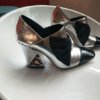 Pointed Toe Chunky Heels Women's Shoes Thick Heel Mixed Colors High -Heeled Pumps - Image 2